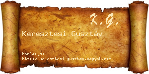 Keresztesi Gusztáv névjegykártya