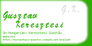 gusztav keresztesi business card