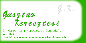 gusztav keresztesi business card